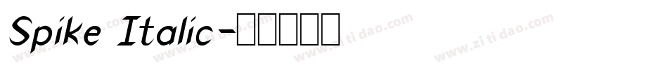 Spike Italic字体转换